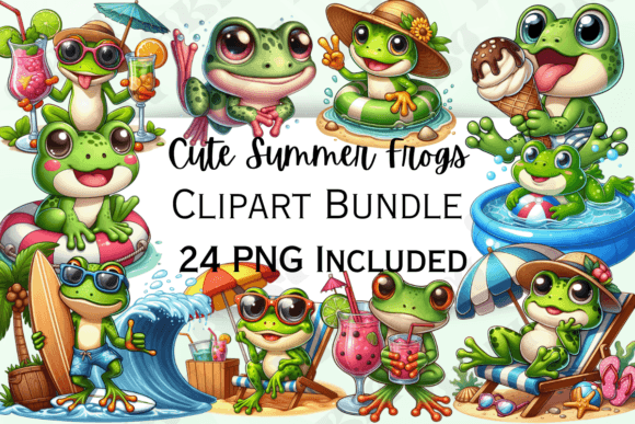 24 Cute Cartoon Summer Frog Clipart: A Designer's Guide