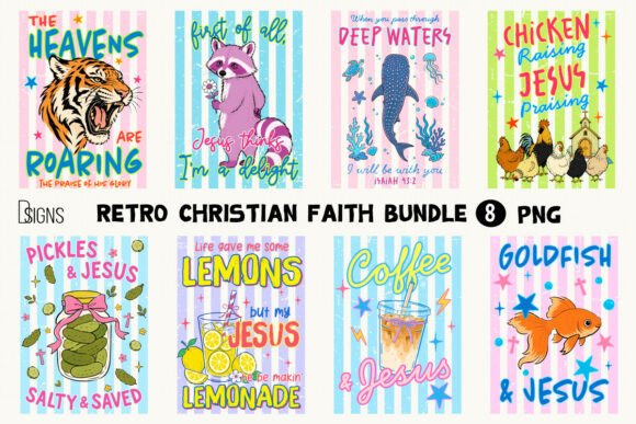 Bringing Faith to Life with Retro Christian PNG Designs