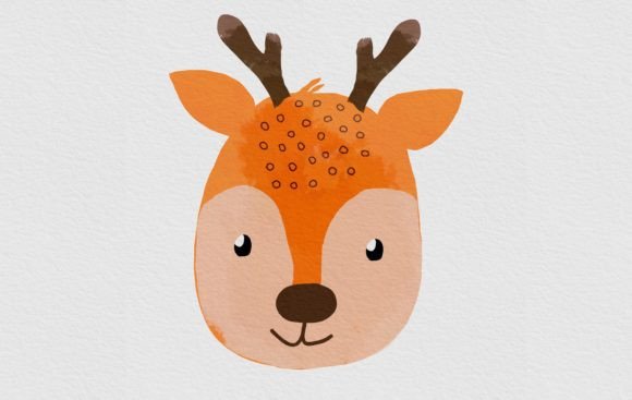 Cute Woodland Watercolor Animal| Deer: Design Magic