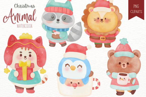 Festive Fun: Using Christmas Animal Cartoon X Mas Clipart