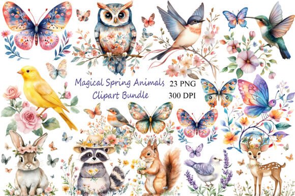 Magical Spring Animals Watercolor: Design That Tells a Story