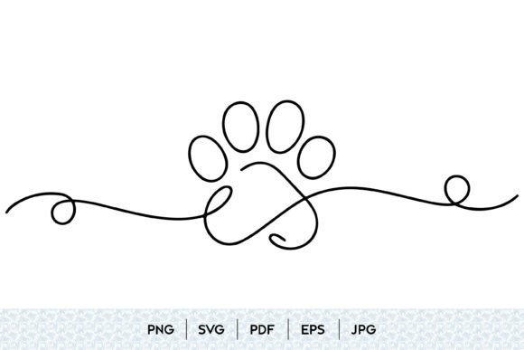 Mastering the Minimalist: Dog Paw One Line Art SVG