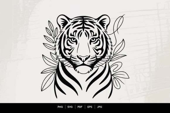 Unleashing the Power of Tiger Face Line Art SVG