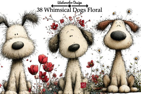 Whimsical Dogs Floral Clipart: A Designer's Guide